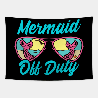 Mermaid Off Duty. Funny Beach Shirts. Tapestry