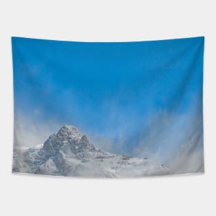 Snow winds on mountain top Tapestry