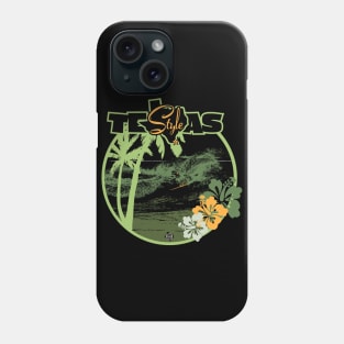 Texas Style Lone Surfer in Green Phone Case