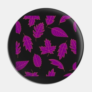 Leaves Pattern - Purple and Red Pin