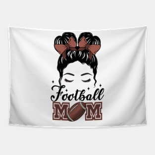 Bleached Leopard Football Mom Life Game Day Messy Bun Tapestry