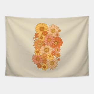 70s Retro Daisy Floral Tapestry