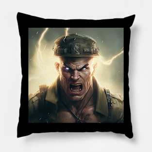 Angry Soldier Pillow