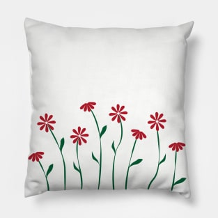 Tiny little red flowers Pillow