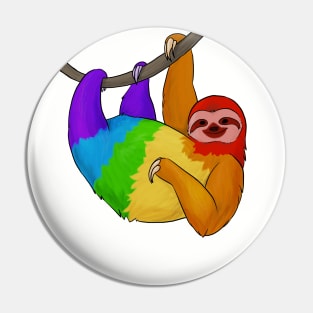 Rainbow Pride Sloth Pin