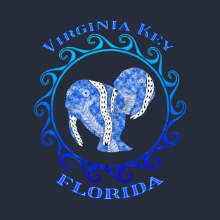 Virginia Key Florida Vacation Tribal Manatees T-Shirt