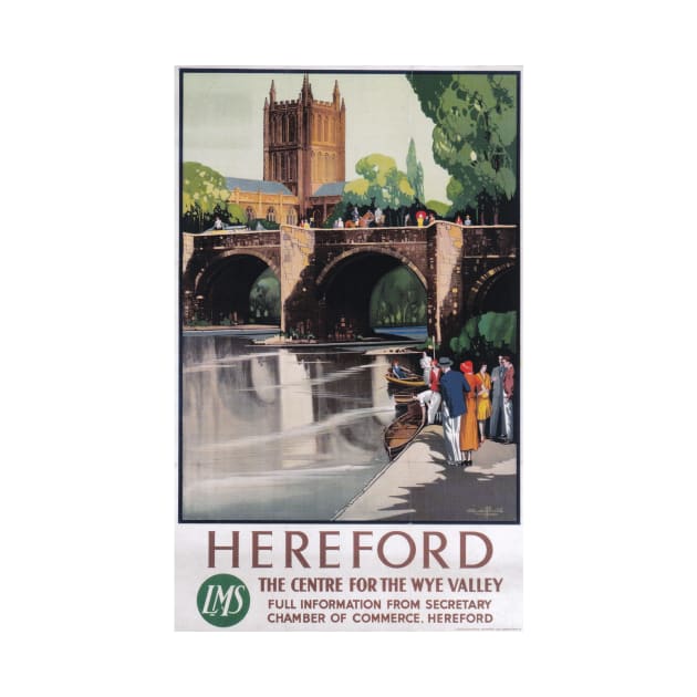 Hereford - Vintage Railway Travel Poster - 1923-1947 by BASlade93