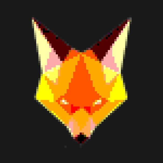 Red fox pixel art by richercollections