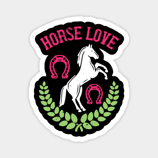 Horse Love Magnet by HelloShirt Design