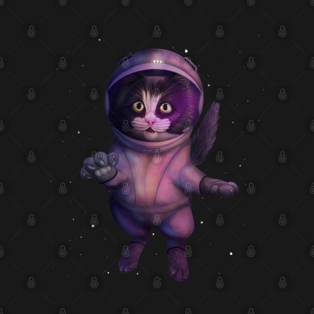 Space cat by Mehu Art