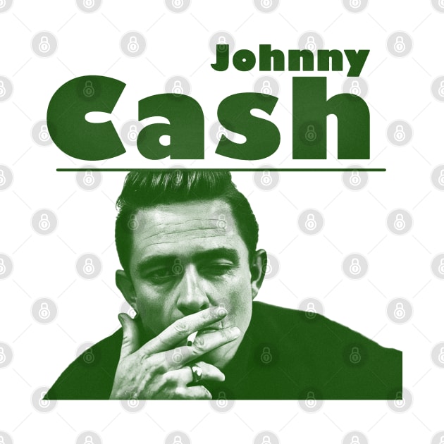 15// johnny cash - green solid style by Loreatees