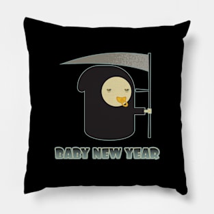 Grim Reaper Baby New Year Pillow