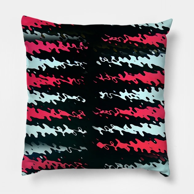 malleable mixture of red and black Pillow by Marccelus