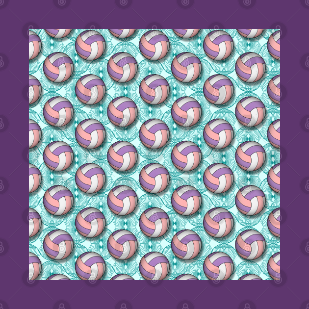 Volleyball Pattern On Geometric Background Volleyball TShirt Seamless pattern with volleyball ball graphic stock vector