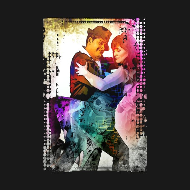 Romantic Couple Tango Dance Digital Painting by Sandy Richter Art & Designs