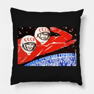 USSR Propaganda - Cosmonauts Pillow