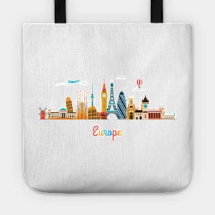 Europe skyline Tote