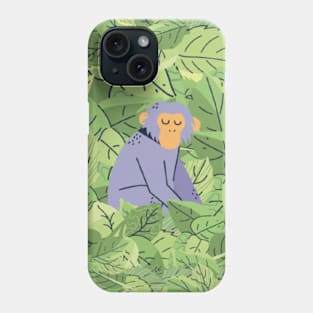 Monkey in Leaves Phone Case