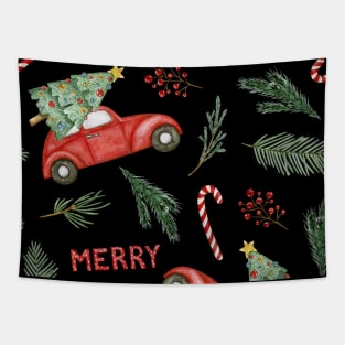 Christmas Pattern - Merry Christmas Tapestry