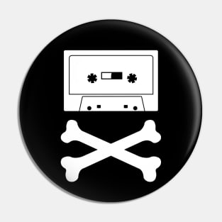 audio cassette tape, Crossbones Pin