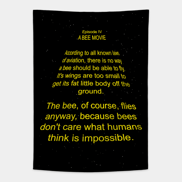 Bee Movie Opening Crawl Tapestry by ramonavirus