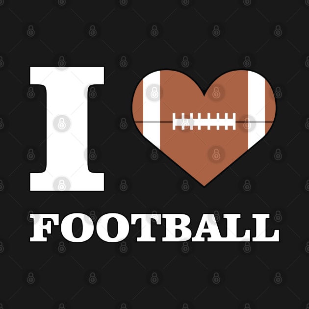 I Love American Football by DesignWood-Sport