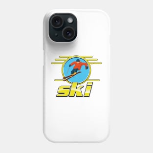 Retro ski logo Phone Case