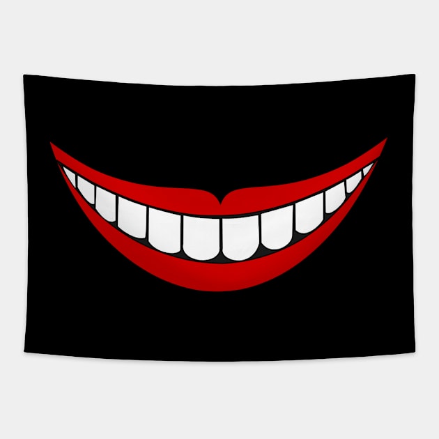 Smiley Teeth Tapestry by Boo Face Designs