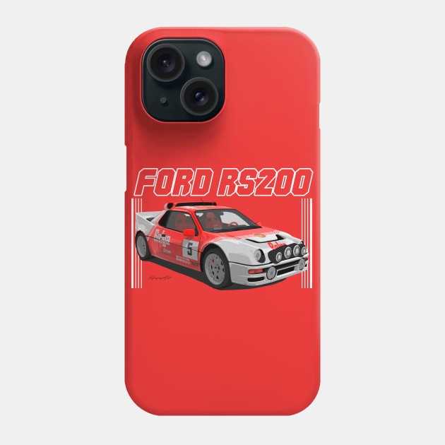 Ford RS200 Group B Phone Case by PjesusArt