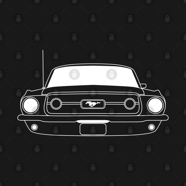 Ford Mustang 67 White Outline by kindacoolbutnotreally