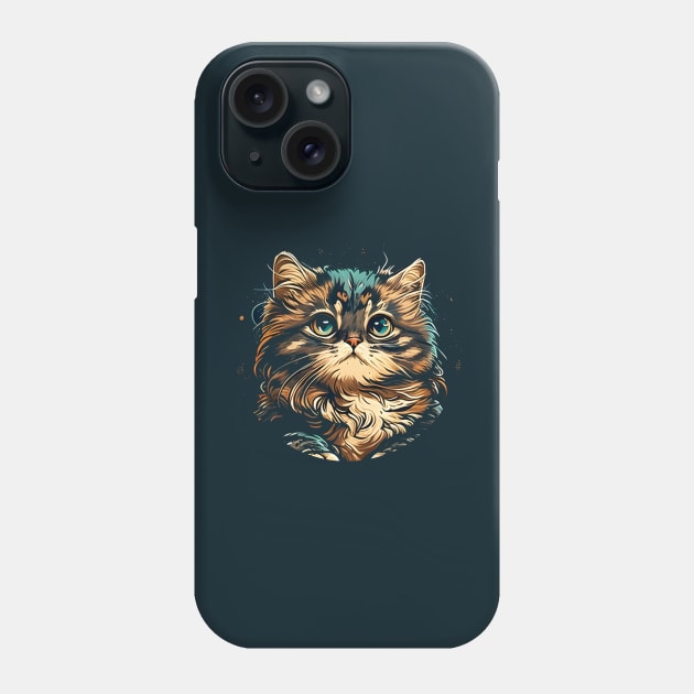 Artistic cat face Phone Case by jordanfaulkner02