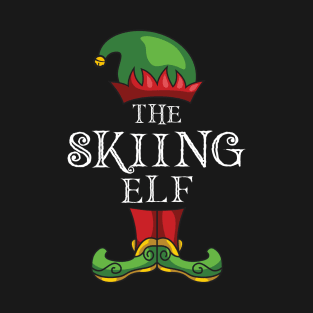 The Skiing Elf Matching Family Christmas Pajama T-Shirt