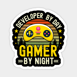 Developer Lover by Day Gamer By Night For Gamers Magnet