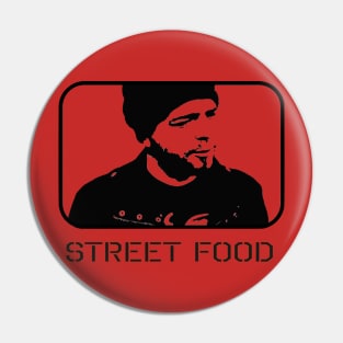 Street Food Face Tee Pin