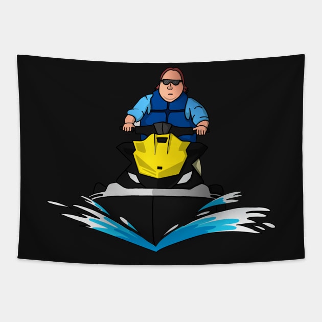 Jetski Guy Tapestry by Ratatosk