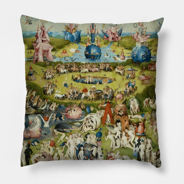 Hieronymus Bosch The Garden Of Earthly Delights Pillow by fineartgallery