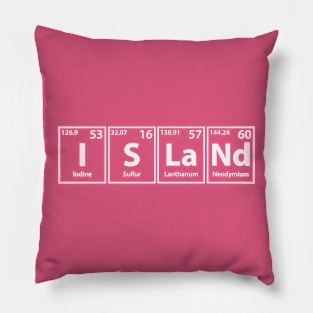 Island (I-S-La-Nd) Periodic Elements Spelling Pillow