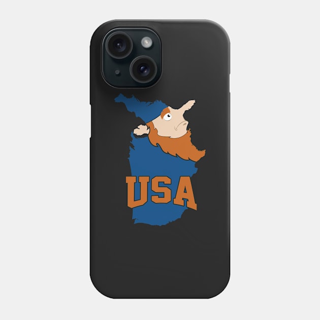 USA: a Funny Map Phone Case by percivalrussell