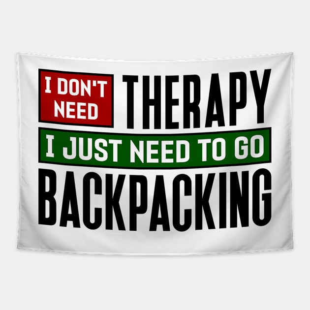 I don't need therapy, I just need to go backpacking Tapestry by colorsplash