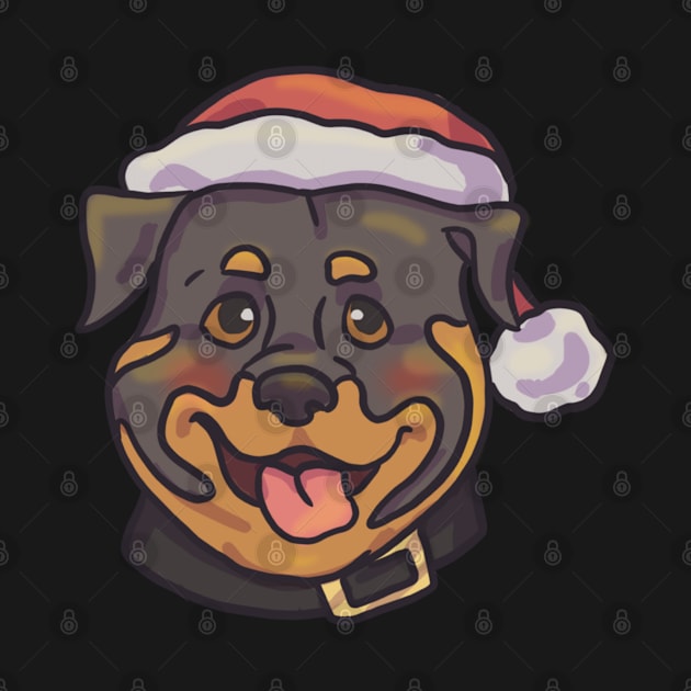 Christmas Rottweiler by Artbysusant 