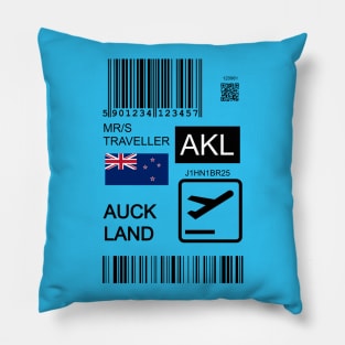 Auckland New Zealand travel ticket Pillow