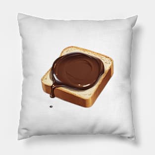 Chocolate Toast Sandwich Bread Vintage Yummy Kawaii Coffee Retro Pillow