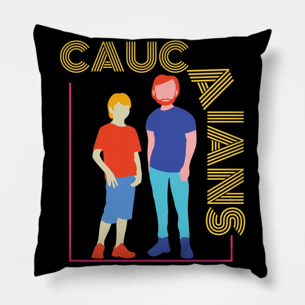 Caucasians T-Shirt For Men And Women Pillow by TibA