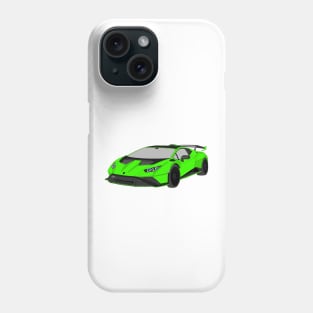 Lamborghini Huracan STO Selfmade car Green Phone Case