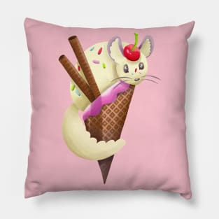 Vanilla Chinchilla Ice Cream Sundae Pillow