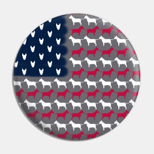 USA Bull Terrier Flag Pin