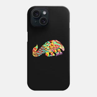 pangolin lovely scaly anteater art in ecopop pattern Phone Case