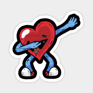 Cute Heart Dabbing Funny Artwork Magnet