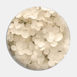 Delicate White Hydrangea Pin