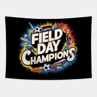 Field Day Champions: Groovy Sports Spectacle Tapestry